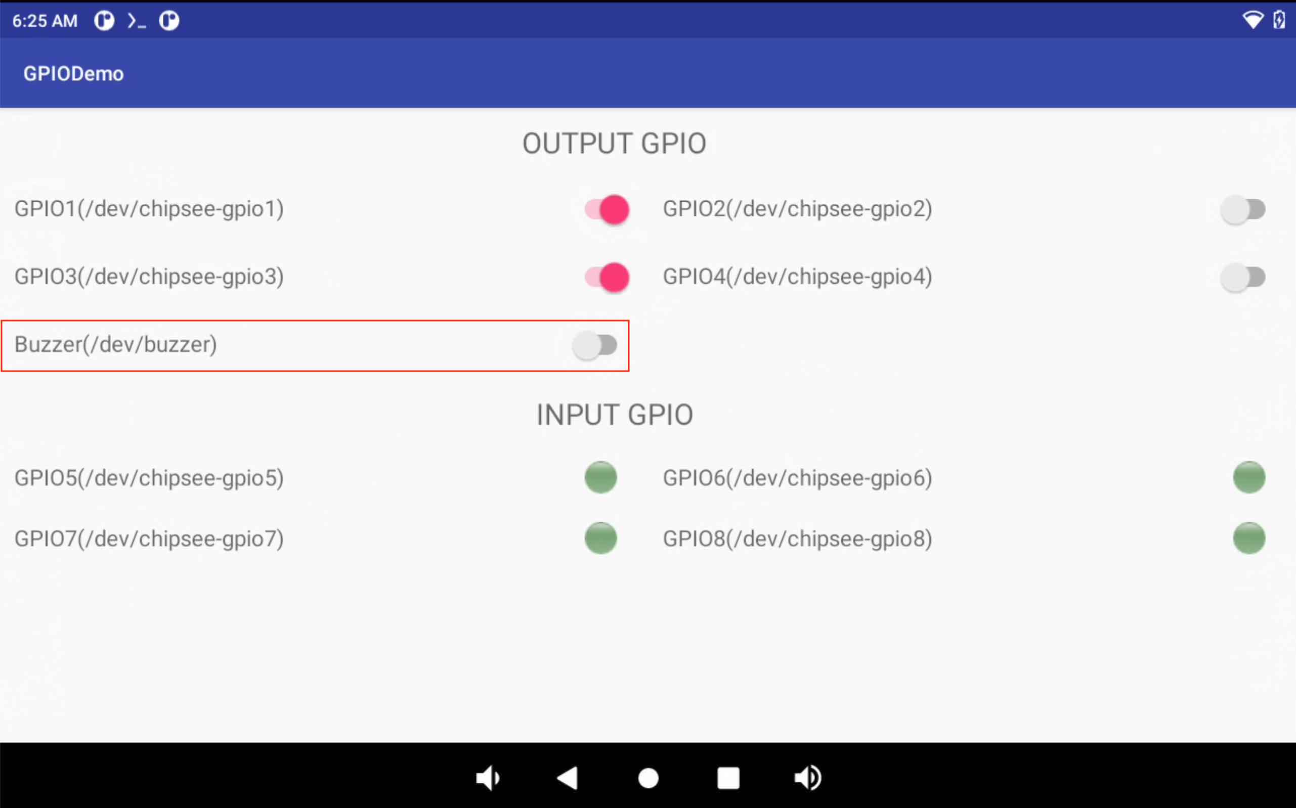 Buzzer Control in Python and Webview